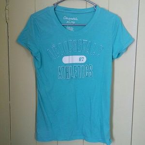 EUC Aeropostale mint green short sleeve shirt